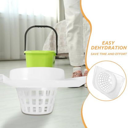 Mop Bucket Basket Replacement 10.82X8.07X5.51In Thickened Plastic Drainage Basket for Mopping Bucket Accessories Splash Prevention and Efficient Water Removal