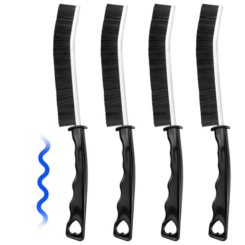 4 PCS Cleaning Brush Hard Bristle Cleaning Brush Small Cleaning Brush Crevice Cleaning Tool Grout Brush Bathroom Cleaning Brush Set for Tight Spaces Corners Kitchen Windows Shower Toilet Faucets Floor