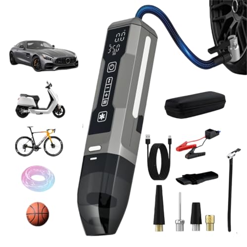 AUTOPALS 6 in 1 Cordless Car Portable Vacuum Cleaner, 150PSI Inflator, Air Pump with Pressure Gauge, Lighting, Jump-Start, Type-C Charging, LED Display, Multi-Nozzles for Car, Home, Office - style: 6 in 1 Cordless Portable Car Vacuum Cleaner