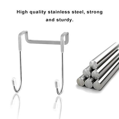 Shower Door Hooks, Cabinet Hooks, Shower Squeegee Hooks, Towel Hooks for Bathroom Frameless Glass Shower Door (Maximum 0.78 Inch Thick). (4 Pack, Silver) - color: Silver