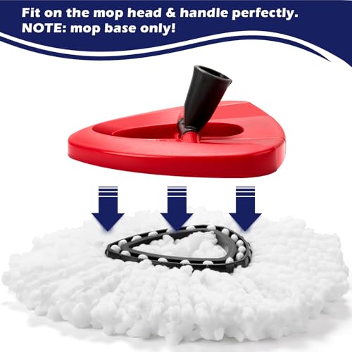 Spin Mop Replacement Base Compatible with O-Ceda EasyWring Mop Replace Head | Plastic Mop Base Part, Rotating Mop Head Cover, Triangle Easy Cleaning Base for Spin Mop Accessories