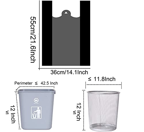 Counts Super Thick Small Trash Bags With Handle, 4 Gallon Black Trash Bags for Kitchen, Office, Travel and Home Garbage Bags (200 Pcs) - color: 200 Pcs