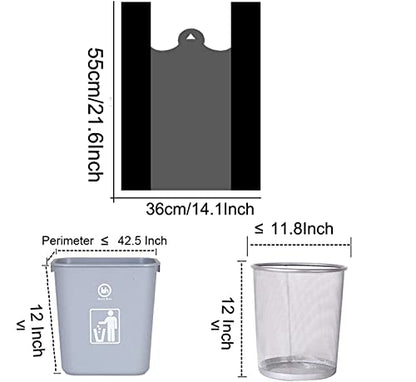 Counts Super Thick Small Trash Bags With Handle, 4 Gallon Black Trash Bags for Kitchen, Office, Travel and Home Garbage Bags (200 Pcs) - color: 200 Pcs