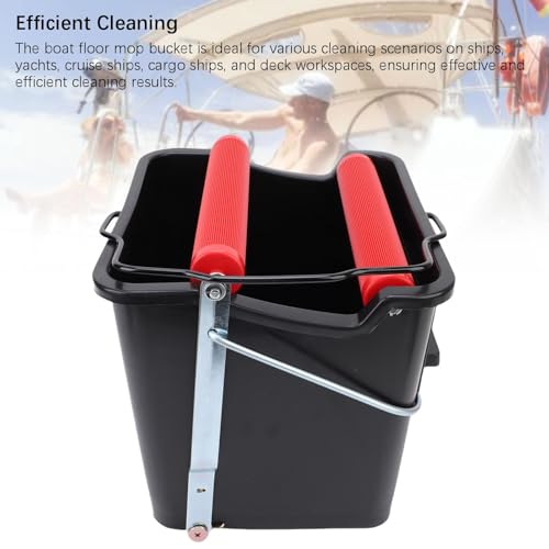 Akozon 14L Foot Pressure Pedal Spin Mop Bucket - Labor Saving Floor Cleaning System for Home and Marine Boat