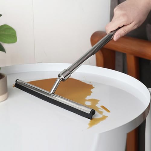 Universal 23-inch Extendable Shower Squeegee and Window Cleaning Tool, Stainless Steel Tile and Glass Wiper for Bathroom, Car, and Home Use