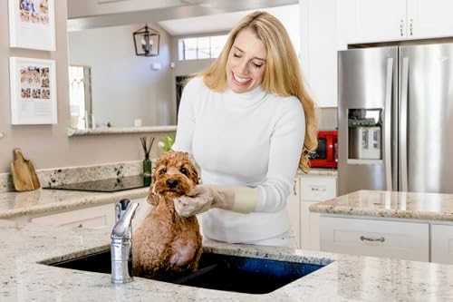 Cleaning Gloves Dishwashing Kitchen Gloves Reusable Rubber 3 Pairs White, Medium - size: Medium