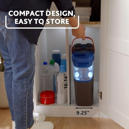 O-Cedar H2prO Flat Mop System with 2 Mop Head Refills | Quick Cleaning Tool | Clean with Clean Water | Machine Washable Reusable Microfiber Mop Pad | Safe on Wood Floors, Vinyl,Tile, Baseboards, Walls - size: H2prO + 2 Refills