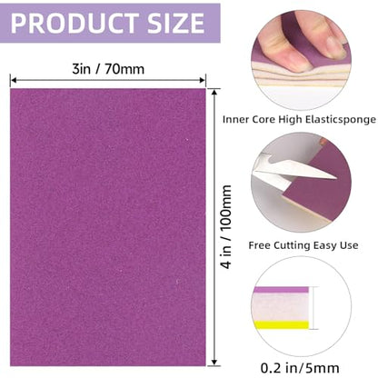 20 Pcs 3 x 4 Inch Sanding Sponge Set, 150/180/220/400 Grit Abrasive Sanding Sponges Pads Soft Foam Hand Sander Block Wet Dry Purple Ceramic Sand Sandpaper for Wood Metal Paint Polishing - size: 20pcs Mix Grit, style: Ceramic Sand