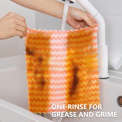 Generic 20 Pack Kitchen Dish Cloths, 2024 New Ultra Soft and Absorbent Dish Towels, Reusable Fast Drying Microfiber Cleaning Cloth, 8.6 x 8.6 inches, Multicolor, Small