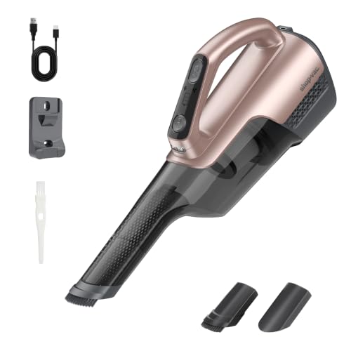 Shop-Vac S3 20V Handheld Vacuum Cordless, Dual-Speed Powerful Portable Car Vacuum Rechargeable, Wall-Mounted Lightweight Hand Vacuum for Home & Car, LED Light, HEPA Filter, Champagne Gold - color: Champagne Gold