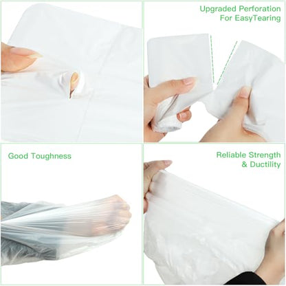Compostable 5 Gallon Trash Bag - Inwaysin Biodegradable Small Garbage Bags Unscented Thickened & Strong Waste Basket Liners for Bathroom Kitchen and Office (5 Rolls, 200 Count) - style: Bio-White-5Gal200
