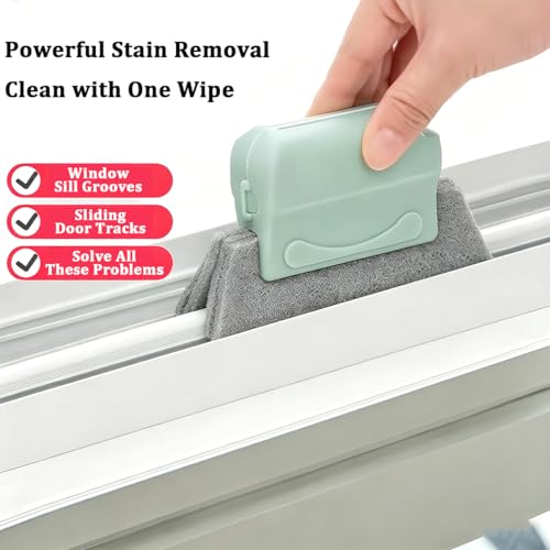 Car Magic Window Track Cleaner, 3PCS Handheld Vehicle Groove Cleaning Brushes Tools Set, Automotive Sliding Door Track Clean Brush, Universal for SUV Automobile Truck
