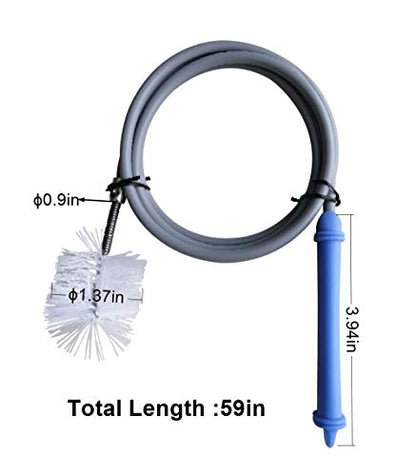 59 Inch Drain Cleaner Brush, Pipe Cleaner Clog Remover for Cleaning Sink, Bathtub,kitchen, AC Pipe,Shower Drain