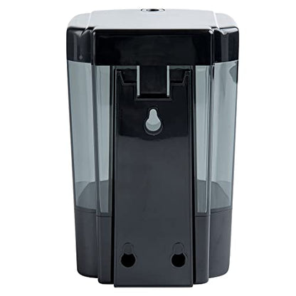 Clean Tek Professional 23.7 Ounce Manual Soap Dispenser, 1 Wall-Mountable Soap Dispenser - With Security Key, Black Plastic Refillable Soap Dispenser, Push Mechanism, Transparent Tank - Restaurantware - color: Black