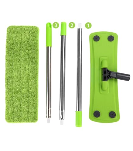 Flat Mops for Floor Cleaning with Long Handle, Small Dry Mops, Home Floor Cleaning Mop Tool for Wood/Tile/Laminate/Marble-49 Inch - size: 49-inch handle