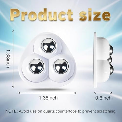 Self Adhesive Appliance Sliders 16 Pack Kitchen & Furniture Rollers | Move Small Appliances Easily 360° Glide No Tools Peel Stick 12lbs Per Wheel - color: White, size: 16pcs