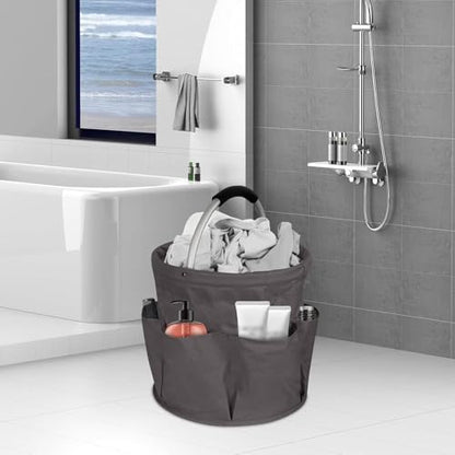 Professional Cleaning Caddy Organizer - 11" Wearable Cleaning Supply Bag with Adjustable Shoulder Strap & Handle - Housekeeper Essentials Organizer for Detailing Tools & Supplies (Grey) - color: Grey