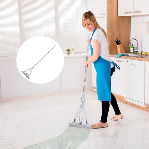 Cabilock Folding Household Sponge Mop 28cm Dual-use Wet and Dry Floor Cleaning Mop with Super Absorbent PVA Sponge Heads for Tile and Marble Floors