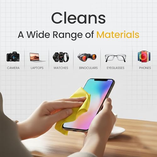 Lens Cloth – Microfiber Cleaning Cloth for Glasses, Streak Free, Lint Free, Scratch Free, Reusable Eyeglass Cleaner, Camera Lens, Phone, Laptop & Electronics - Pack of 6 (2 of Each Color) - size: 6 Pack