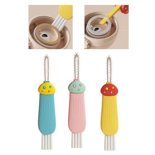 Creative Bendable Bottle Brush Cup Lid Multipurpose Scrubber for Narrow Spaces Home Kitchen Tool