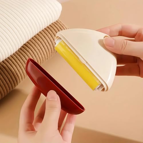 Single Pack Washable Lint Roller, Reusable & Portable Pet Hair Remover for Clothes, Furniture, Car - Sticky Gel Lint Roller with Cover, Mini Lint Brush for Dog Cat Hair, Travel Lint Remover-White