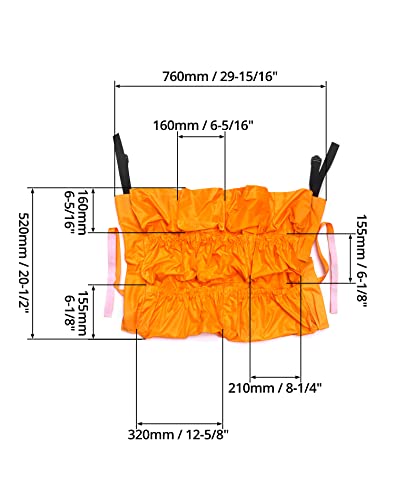 QWORK Trash Can Caddy Bag, 2 Pack 10 Pockets Commercial Cleaning Caddy Bag, Fit 32-50 Gallon Can, Round Trash Bag Holder, Garbage Bin Caddy Organizer, Yellow - size: 1 Count (Pack of 2)