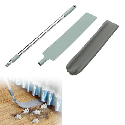 Retractable Gap Dust Cleaner with Microfiber Cloths,Extendable Long Handle Washable Bendable Duster Brush for Cleaning Under Appliances Furniture Couch Fridge - color: Blue, size: 1 Cloth