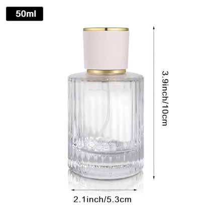 50ml/1.7 Oz Glass Spray Bottle Perfume Atomizer,Refillable Perfume Spray Bottle Perfume Bottles Empty with 3 Kinds of Perfume Dispenser (Round 50ml) - style: Round 50ml