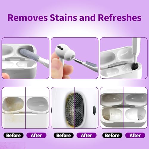 20-in-1 Cleaning Kit for Airpod Earbud Laptop Keyboard, Electronic Penlar Cleaning Kit Compatible with Computer PC Cell Phone, Charging Port
