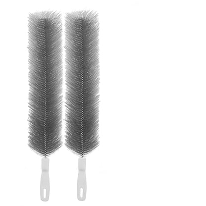 Bendable Microfiber Head, 2026 Fan Cleaner Brush Reusable Dust Remover Washable ldeal for Electric Fans Air Conditioning, Home Car Vents, Curtain (Gray 2 PCS) - color: Gray 2 Pcs