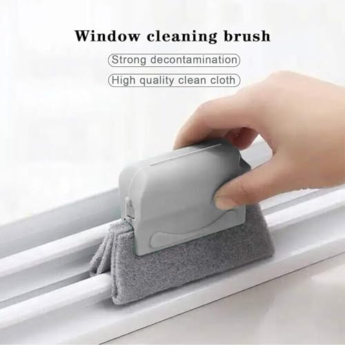 Window Groove Cleaning Brush, 2Pcs Groove Gap Detachable Window Track Cleaning Brushes for Air Conditioning Shutter Sliding Door