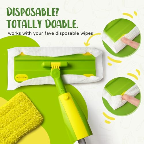 Toddler Spray Mop-Montessori Toys Mini Size Cleaning Mini Mop that Really Spray -Kid Pretend Play Toys Gift for Toddlers Girls Boys - size: Green, style: Spray Mop