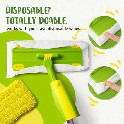 Toddler Spray Mop-Montessori Toys Mini Size Cleaning Mini Mop that Really Spray -Kid Pretend Play Toys Gift for Toddlers Girls Boys - size: Green, style: Spray Mop