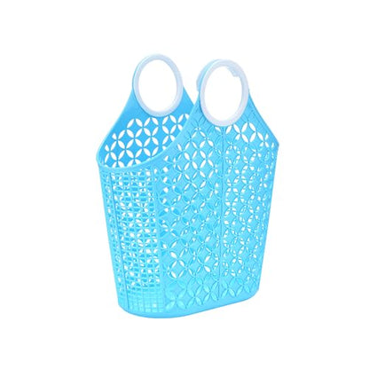 Fox Run Blue Cleaning Caddy, Laundry and Produce Basket with Built-In Handles, 6" x 14" x 18" - color: Blue