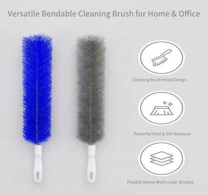 6 Pack Fan Cleaner Brush, Bendable Fan Cleaning Tool, No Disassembly Fan Blade Cleaner, Reusable Fan Duster for Ceiling Fan, AC Vent, Dryer Vent, Window Blind, Baseboard Gap (2)