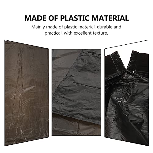 Cabilock 75pcs Large Heavy Duty Garbage Bags Sanitary Disposal Bags Drawstring for Easy Use - color: black