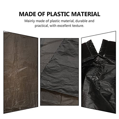 Cabilock 75pcs Large Heavy Duty Garbage Bags Sanitary Disposal Bags Drawstring for Easy Use - color: black