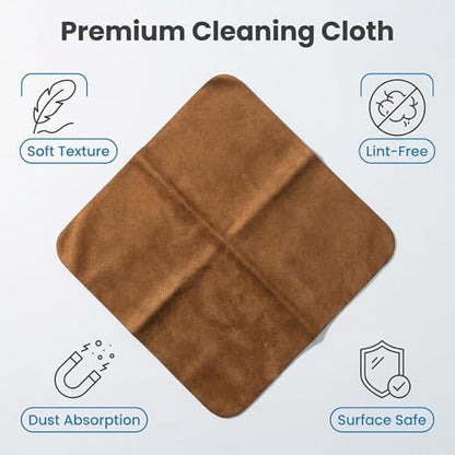 10 Pack Microfiber Chamois Cleaning Cloths, Safety & Scratch-Free Lens Cleaning, Premium Lint-Free Lens Cloth for Glasses, Phone Screen, Camera Lens, Car Screen &Mirror, VR/AR Headset, Reusable, Khaki - color: Khaki