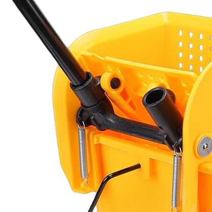 20l Commercial Mop Bucket, Heavy Duty Side Press Wringer High Strength Bucket, 360 Rotating Wheels with Handle, Ideal for Floor Cleaning in Restaurants, Offices &