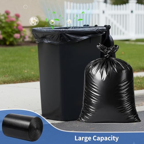 13 Gallon Multipurpose Tear-Resistant Trash Bags,Heavy Duty,Tastless and Black Garbage Bags(100 Count,60x80cm) - size: 1 Count (Pack of 100), style: 13Gallon(100Counts)Black