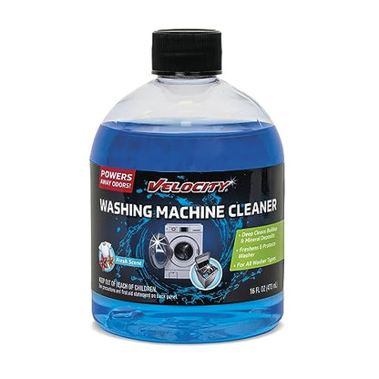 Velocity Washing Machine Cleaner – 4 Uses Per Bottle. Removes Hardwater Stains & Odor-Causing Buildup Inside Drum, Washer Cleaner for All Front & Top Load Washers & High Efficiency Machines