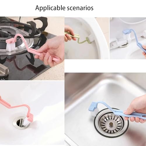 V-Shaped Toilet Brushes, Crevice Cleaning Brushes, Tile basins, Stainless Steel Sinks, Bathroom Kitchen Supplies. (2 pcs)