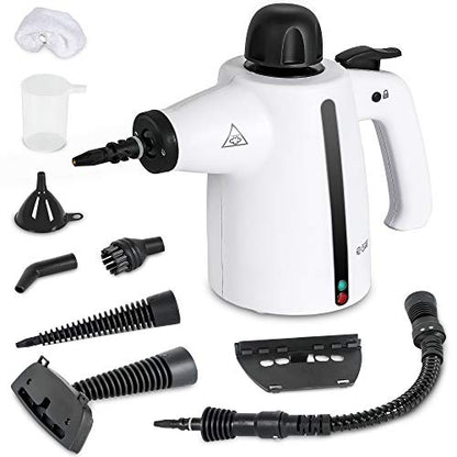 Handheld Steam Cleaner, 9-Piece Accessory Set, White, Steamer for Cleaning, Couch Cleaner, Steam Cleaner Carpet and Upholstery - size: 9-Piece Accessory Set