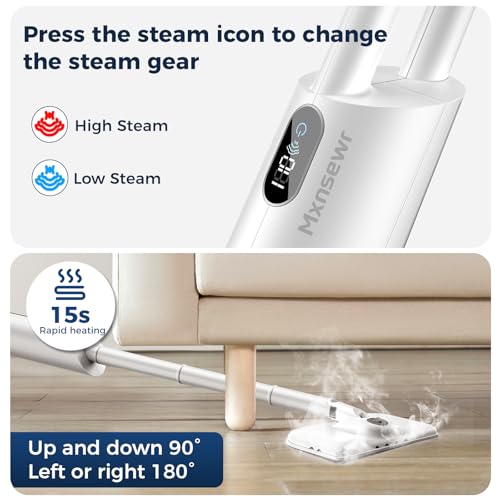 Steam Mop All-in-one for Floor Cleaning, MultiPurpose Steam Cleaner for Home with LED display screen