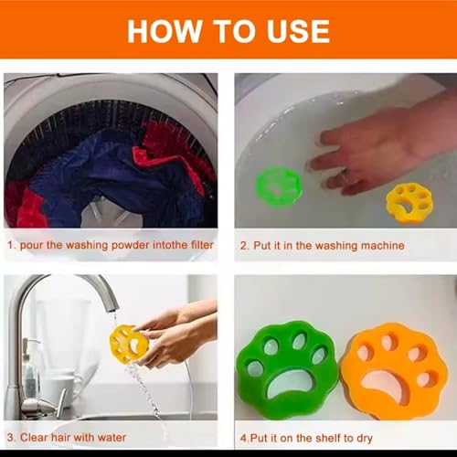 Albab Pet Hair Remover – Reusable Lint Roller – for Couch, Furniture, Clothes, Carpet, Bedding –Cat and Dog Hair –New Self-Cleaning Fur Removal Tool. No Sticky Tape or Adhesive Needed. (Bundle) - color: Bundle