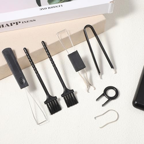 7 PCS Keyboard Cleaning Kit Mechanical Keycap Puller and Switch Puller Tool with Tweezers Precision Brushes Maintenance Set for Hot Swappable Gaming Keyboards Computer PC Laptop