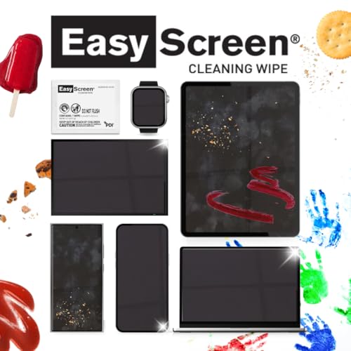 Easy Screen Cleaning Wipes, Electronic Screen Cleaning, Laptops, Monitors, Phone, Tablet, TV Screen Cleaning Wipe, 70 Wipes per Canister, Large 9"x 6" Durable Wipe - size: 1 Count (Pack of 70)