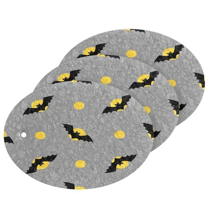Bats Halloween Elements Dish Scrub Sponges Kitchen Non Scratch Reusable Compressed Cellulose Sponge Hanging for Household Cleaning Washing Dishes Pots and Pans 3 Pack - color: Pattern13