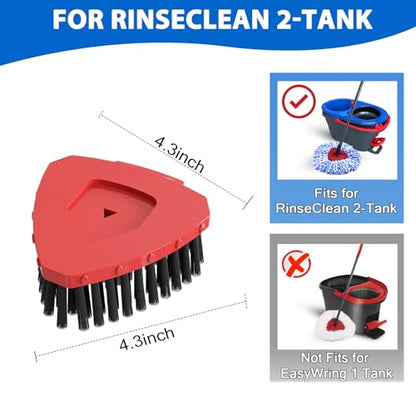 Small Full Bristle Scrub Brush ONLY for O-Cedar RinseClean 2-Tank System - color: Gray (1 Pcs for Rinseclean)