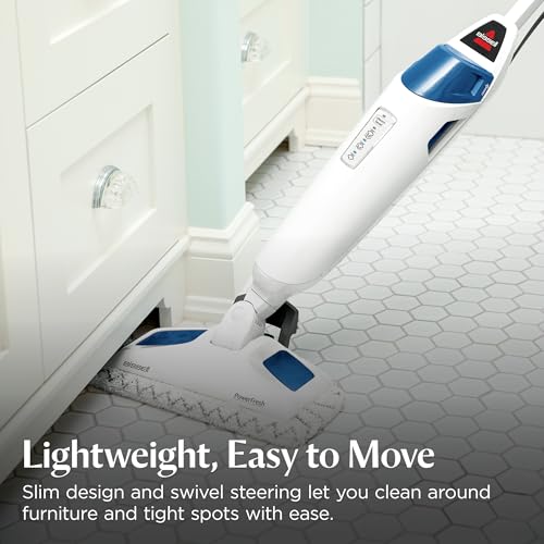 BISSELL Steam Mop 1940A PowerFresh Floor Steam Cleaner for Hard Wood & Tile with Natural Sanitization, Easy Scrubber, Variable Steam, 12” Cleaning Path - style: PowerFresh Steam Mop